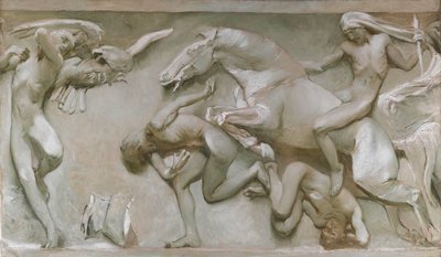 Fra de store oppdagelsene, gjennom de dystre tidsalderen ..., 1906. av Giulio Aristide Sartorio