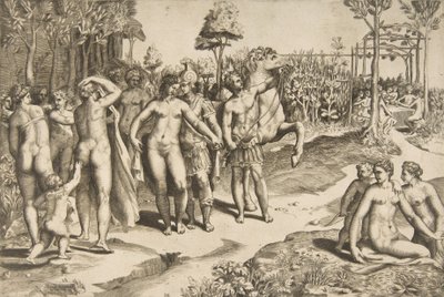 Alexander og Roxana, 1531-76. av Giulio Bonasone