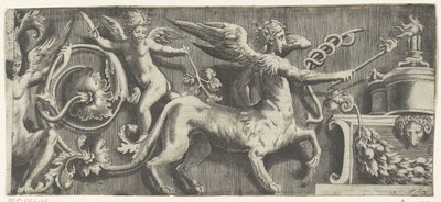 Fris med sfinks og putto ved alteret av Giulio Bonasone