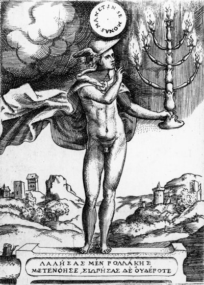 Hermes, 1555 (gravering) av Giulio Bonasone