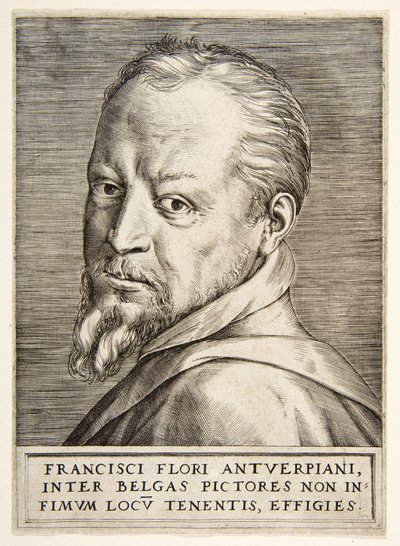 Portrett av Frans Floris av Giulio Bonasone