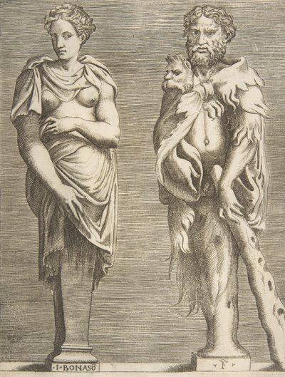Vilkår for Hercules og Deianira, ca. 1531-76., ca. 1531-76. av Giulio Bonasone