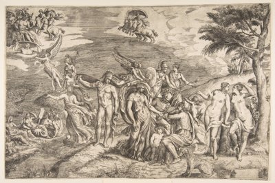 The Judgment of Paris, 1500-tallet. av Giulio Bonasone