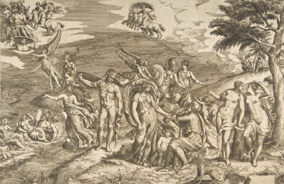 Dommen i Paris, ca. 1550-60. av Giulio Bonasone