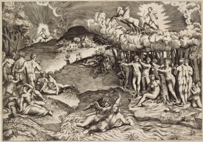 Kjærlighetens triumf, 1545 av Giulio Bonasone
