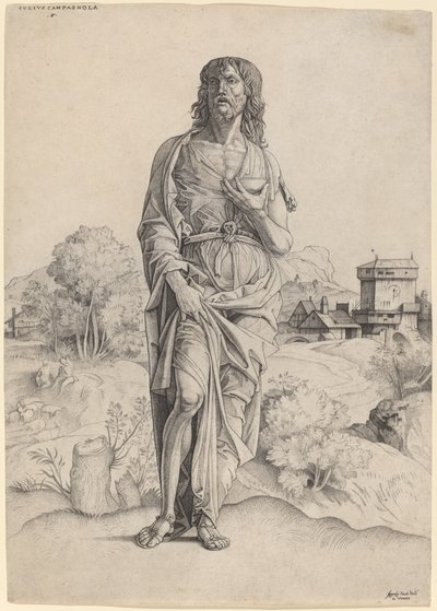 Døperen Johannes av Giulio Campagnola