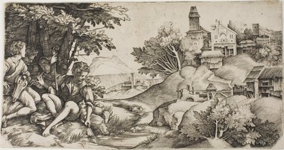 Hyrder i et landskap av Giulio Campagnola