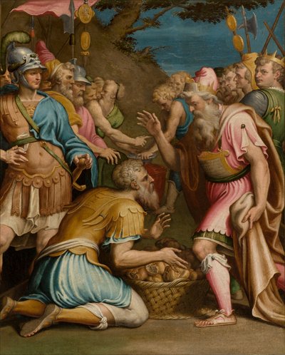 Kapell av SS sakramentet, andre spenns sørside, Giulio Campi, Melkisedeks offer 1569 av Giulio Campi