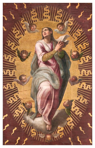 Kanonenes sakristi, Giulio Campi 1568, antagelsens banner av Giulio Campi