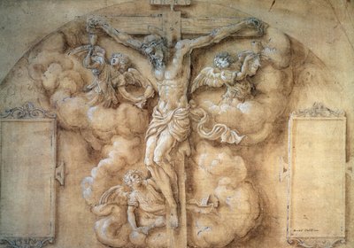 Korsfestelsen, 1547. av Giulio Campi