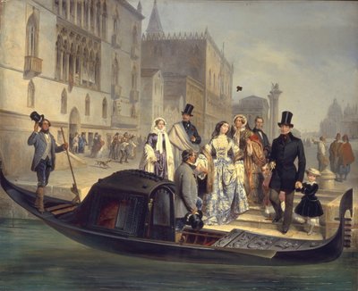 Tolstoy-familien i Venezia, 1855 av Giulio Carlini