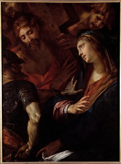 Jesus og jomfru Maria (olje på lerret av Giulio Cesare Procaccini