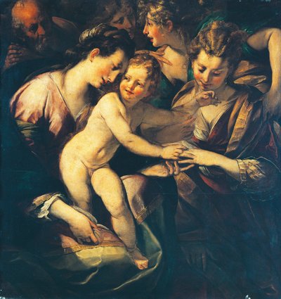 Mystisk ekteskap av St Catherine av Giulio Cesare Procaccini