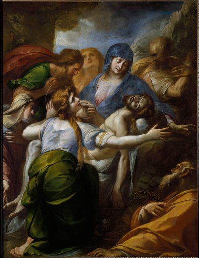 Pieta. Klagesang om Kristi død. (Maleri av Giulio Cesare Procaccini