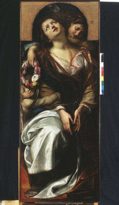 St. Cecilia med to engler av Giulio Cesare Procaccini