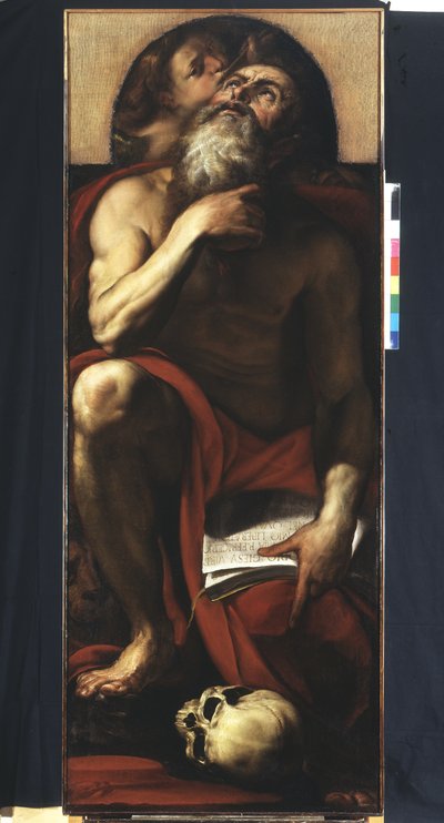 St. Hieronymus med en engel av Giulio Cesare Procaccini