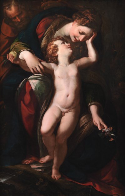 Den hellige familie. Resten på flukten til Egypt av Giulio Cesare Procaccini