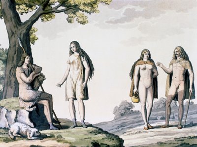 Kostymer av gamle tyskere, gravering fra gamle og moderne kostymer av Giulio Ferrario (1767-1847) av Giulio Ferrario