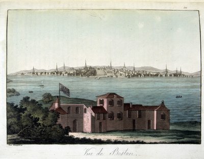 Utsikt over byen Boston - i "Det gamle og moderne kostymet" av Dr. Jules Ferrario, red. Milan av Giulio Ferrario
