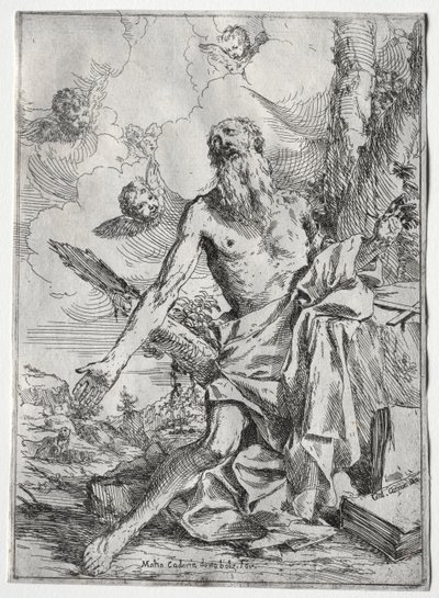 St. Jerome. av Giulio I Carpioni