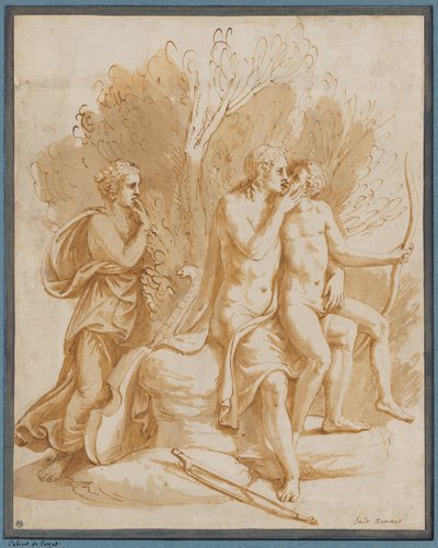 Apollon med en elsker av Giulio Romano
