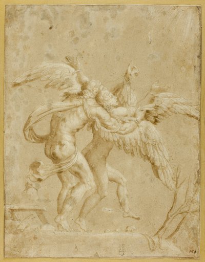 Daedalus og Ikaros av Giulio Romano
