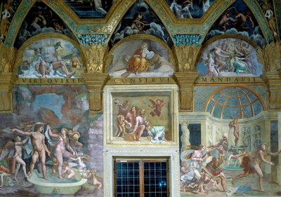 Skildringer av de guddommelige kjærlighetene, Sala di Psiche av Giulio Romano