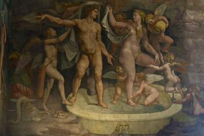 Freskomaleri fra Chamber of Amor and Psyche, 1526-1534 av Giulio Romano