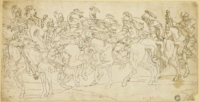 Romersk kavaleri i mars av Giulio Romano