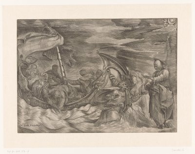 Kristus går på vannet av Giulio Sanuto (attributed to)