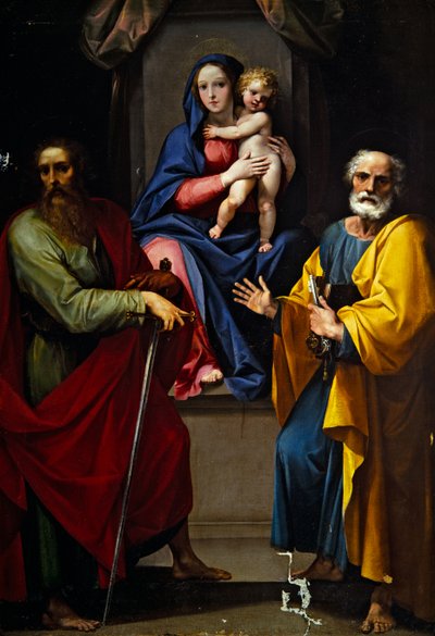 Madonna und Kind mit St. Paul und St. Peter von Giuseppe (1568-1640) Cesari