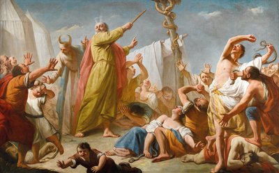 Moses and the Brazen Serpent, ca 1770. av Giuseppe Angeli