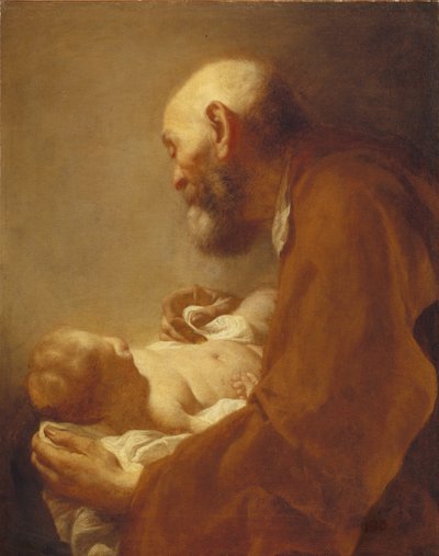Sankt Simon med Kristusbarnet, 1700-tallet. av Giuseppe Angeli