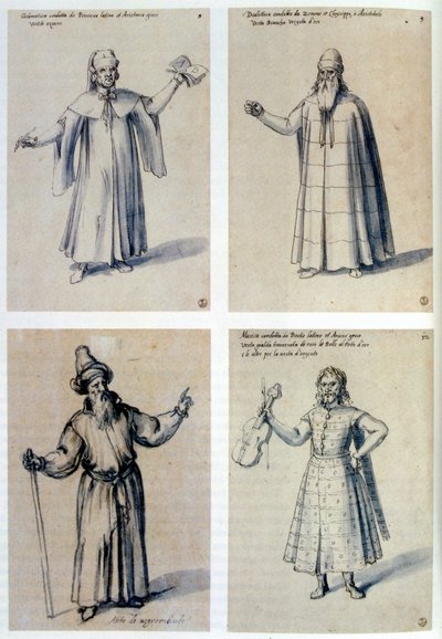 Kostymedesign for klassiske figurer, 1500-tallet av Giuseppe Arcimboldi