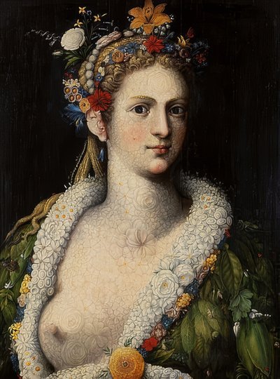 Flora av den prostituerte Um 1590 av Giuseppe Arcimboldo