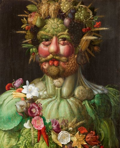 Italiensk: L#39;imperatore Rodolfo II i veste di Vertumno. Rudolf II av Habsurg som Vertumnus av Giuseppe Arcimboldo