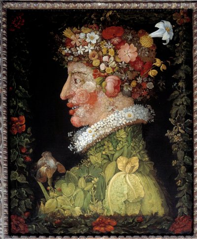 Spring (fra en serie som skildrer de fire sesongene) av Giuseppe Arcimboldo