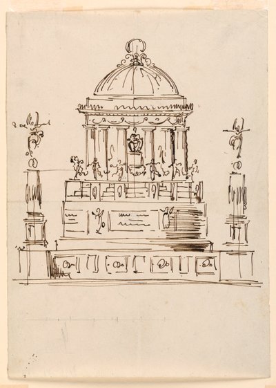 Design for et monument av Giuseppe Barberi