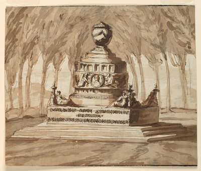 Gravmonument for poeten Pietro Chiari av Giuseppe Barberi