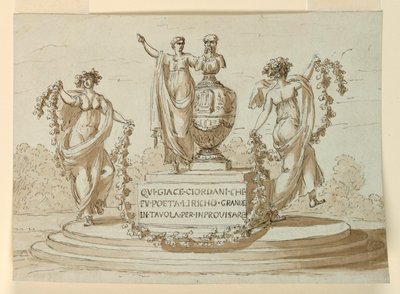 Gravmonument for poeten Pietro Giordani av Giuseppe Barberi