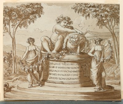 Gravmonument for poeten Tagerini av Giuseppe Barberi