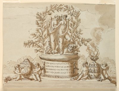 Gravmonument for forfatteren Vecei av Giuseppe Barberi