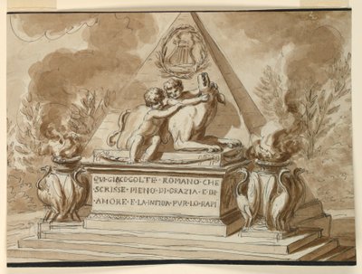 Gravmonument for poeten Colte i Roma av Giuseppe Barberi