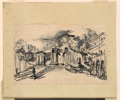 Scenedesign: Palassarkitektur av Giuseppe Barberi
