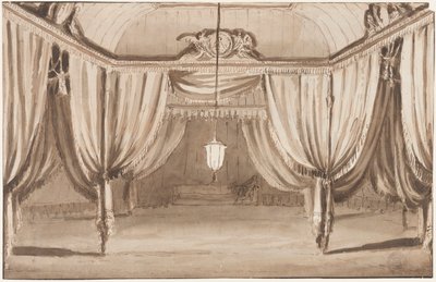 Scenedesign: interiøret i et telt av Giuseppe Barberi