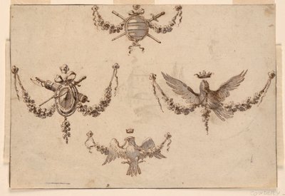 Design for fire festonger av Giuseppe Bernardino Bison