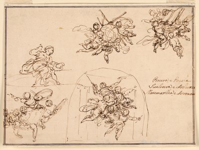 Skisser til veggmalerier: Kunst og vitenskap av Giuseppe Bernardino Bison