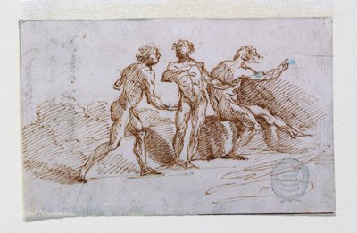 Tre nakne menn av Giuseppe Bernardino Bison
