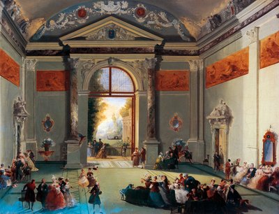 Venetiansk samtale, av Giuseppe Bernardino Bison (1762-1844), olje på lerret, Italia av Giuseppe Bernardino Bison
