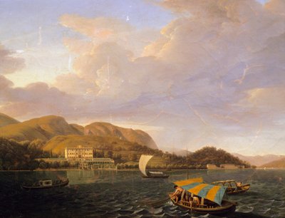 Villa Carlotta i Tremezzo ved Comosjøen, av Giuseppe Bisi (1787-1869) av Giuseppe Bisi